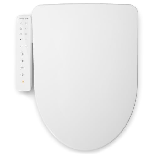 BidetMate 1500 Series Smart Bidet Toilet Seat – Instant Warm Water, Curved Stainless Steel Nozzle, Heated Seat, Warm Air Dryer, and IPX5 Waterproof Side-Arm Control – Fits Elongated Toilets