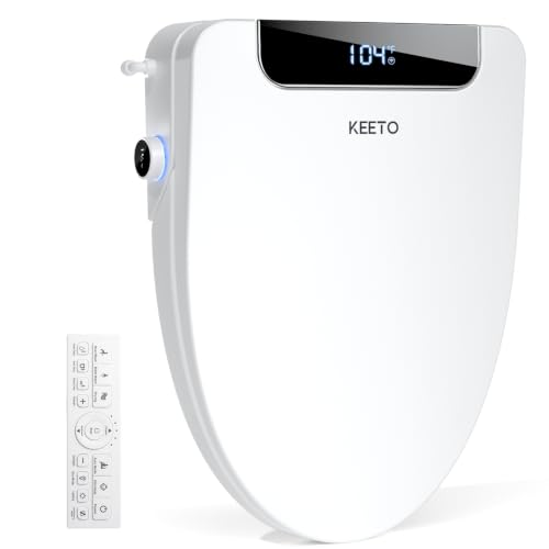 Keeto Smart Bidet Toilet Seat Elongated, KEETO Electric Heated Seat wi — Build quality and design details up close