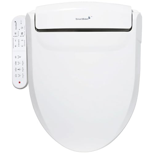 SmartBidet SB-2000 Smart Bidet Electric Bidet Toilet Seat with Heated Seat, Warm Water, Air Dryer – Side Control Panel, Elongated
