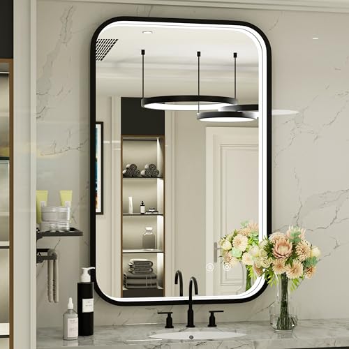 JSneijder 24x36 Inch LED Bathroom Mirror with Lights, 3000K/4500K/6000 — Our recommended pick for most buyers