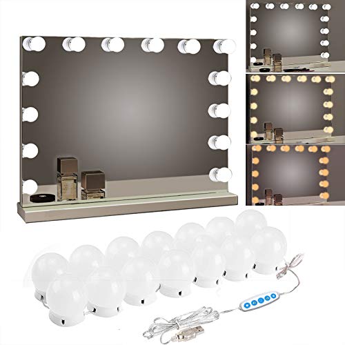 SICCOO SICCOO Makeup Vanity Lights for Mirror, Hollywood Style LED Van — Controls and everyday operation