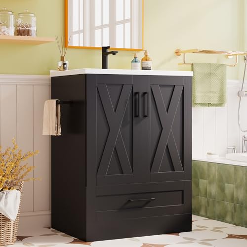 JUMMICO 24" Bathroom Vanity with Sink, Bathroom Storage Vanity Sink Ca — Key features at a glance