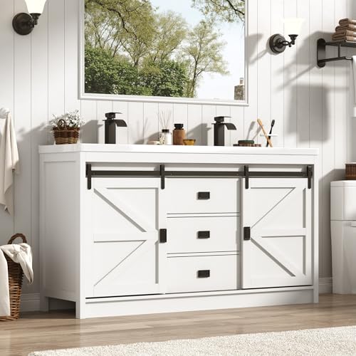 chartustriable Double Bathroom Vanity with Sink & Faucet & Sewer Pipes — How the options on this page compare