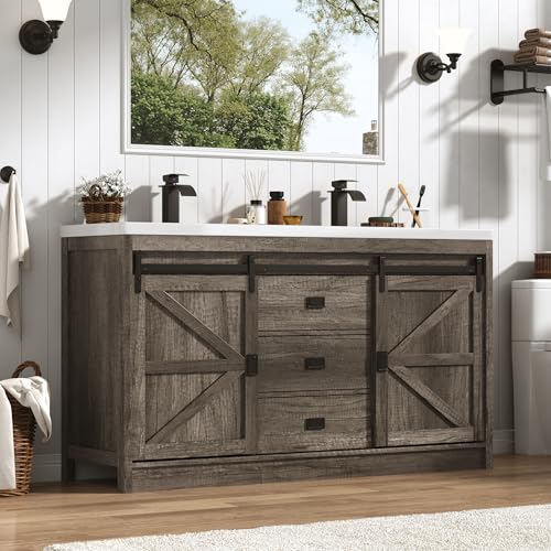 chartustriable Double Bathroom Vanity with Sink & Faucet & Sewer Pipes — Side-by-side comparison of top picks in this category