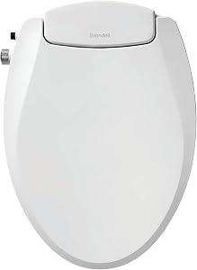 Brondell Bidet Toilet Seat Non-Electric Swash Ecoseat, Fits Elongated Toilets, White - Dua