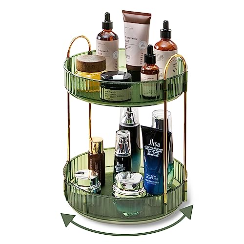 Asayuee Asayuee 360 Rotating Makeup Organizer for Vanity,2 Tier Large — Controls and everyday operation