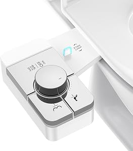 Vestomeli Upgrade Bidet Attachment for Toilet Seat, Adjustable Angle Dual Nozzle, Self-Cle