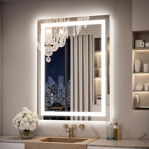 24x32 LED Bathroom Mirror with Lights – Anti-Fog, Dimmable, Backlit & — Our recommended configuration for best results