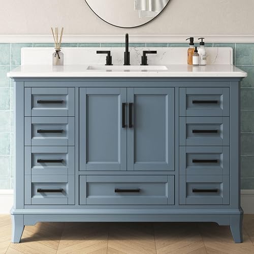 DELUXE LIVING 48 Inch Bathroom Vanity with Sink, Modern Steel Blue Bat — Final verdict and top picks lineup
