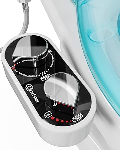 CLEAR REAR Bidet Attachment for Toilet Seat - Non-Electric with Self Cleaning Dual Nozzles