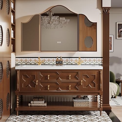 GruiGevi Double Sink Bathroom Vanity, Luxurious Vintage Bathroom Cabin — Side-by-side comparison of top picks in this category